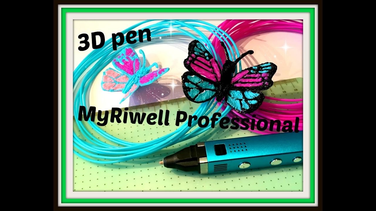 Review 3D pen MyRiwell Professional en Tekenpad, 3d vlinder
