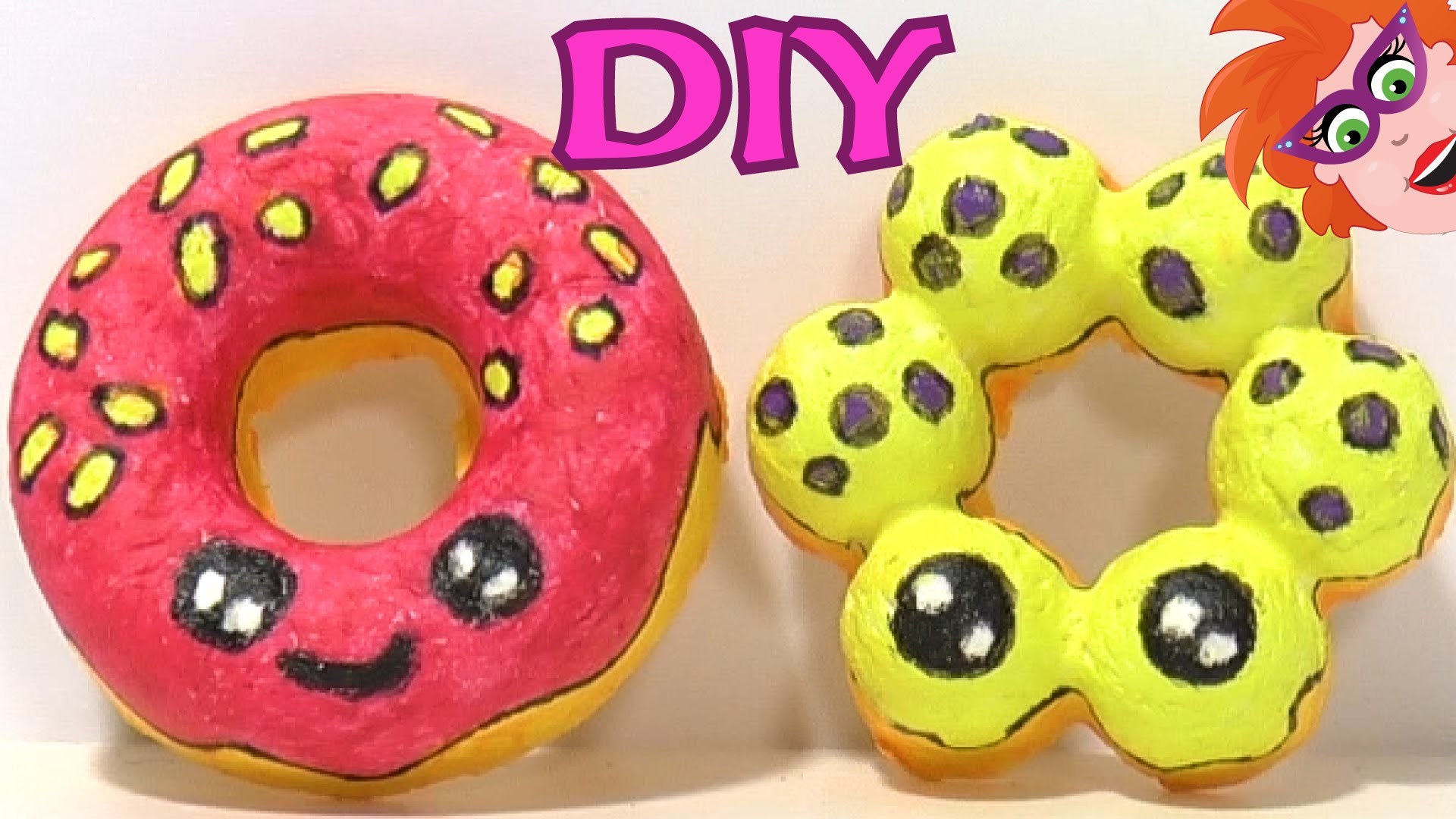 Papier mache kawaii donuts knutselen - Heel leuk en schattig om te maken.  