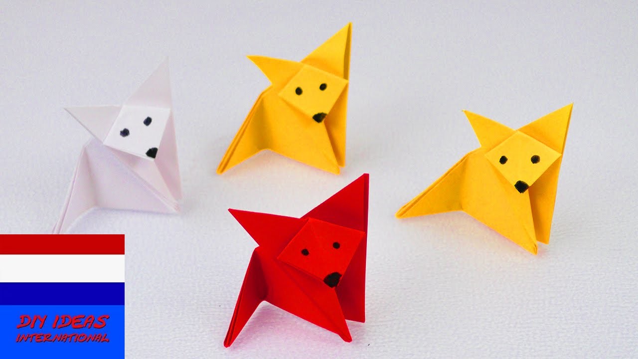 Vos vouwen | origamivos | supereenvoudig & superschattig | knutselidee