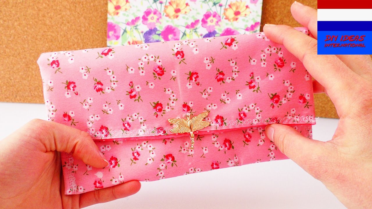 DIY portemonnee naaien | stoffen etui, klein tasje voor make-up, organizer