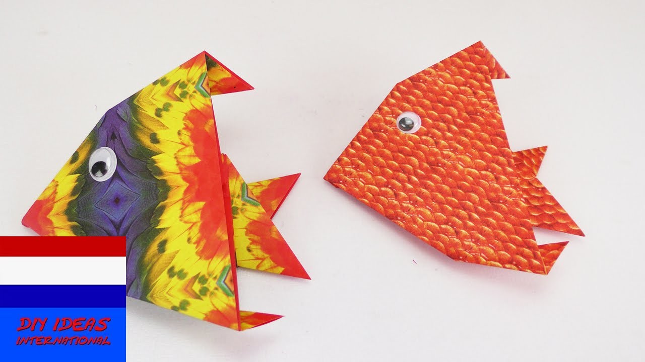 Schattige vis vouwen | supersimpel & heel schattig | origamihandleiding | beginners