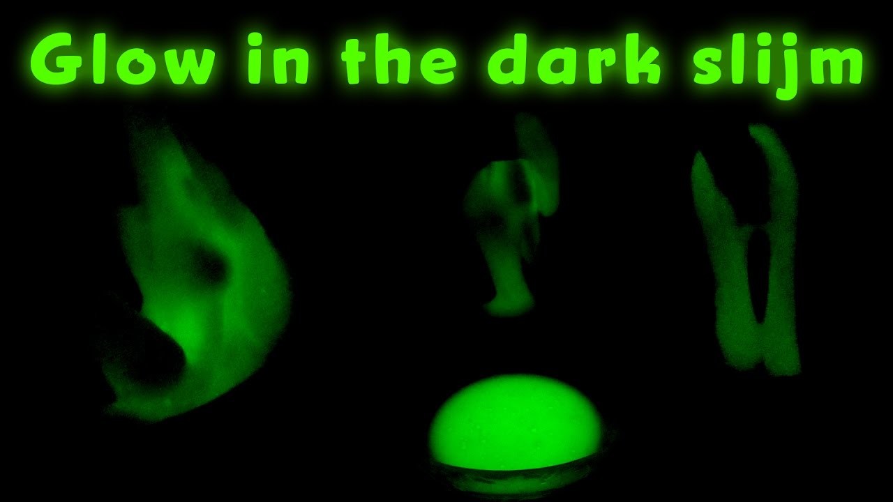 Glow in the dark slime - DIY - Maak je eigen Glow in the dark slijm zonder borax en wasmiddel.