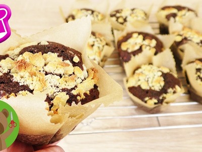 Chocolademuffins bakken | met DIY muffinvormpjes | Choco, hazelnoot & marsepein