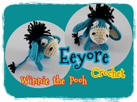 Winnie the Pooh Crochet.Eeyore.Winnie the Pooh.Crochet : ถักตุ๊กตาอียอร์ ฟรีแพทเทิร์น