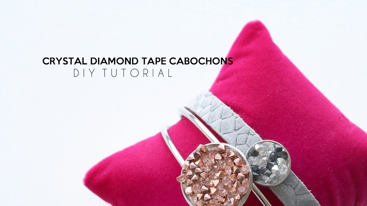 DIY TUTORIAL:  Crystal Diamond Tape Cabochons -  Zelf sieraden maken