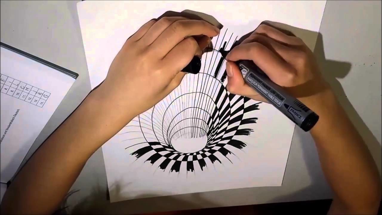 Drawing Time: 3D illusion Hole