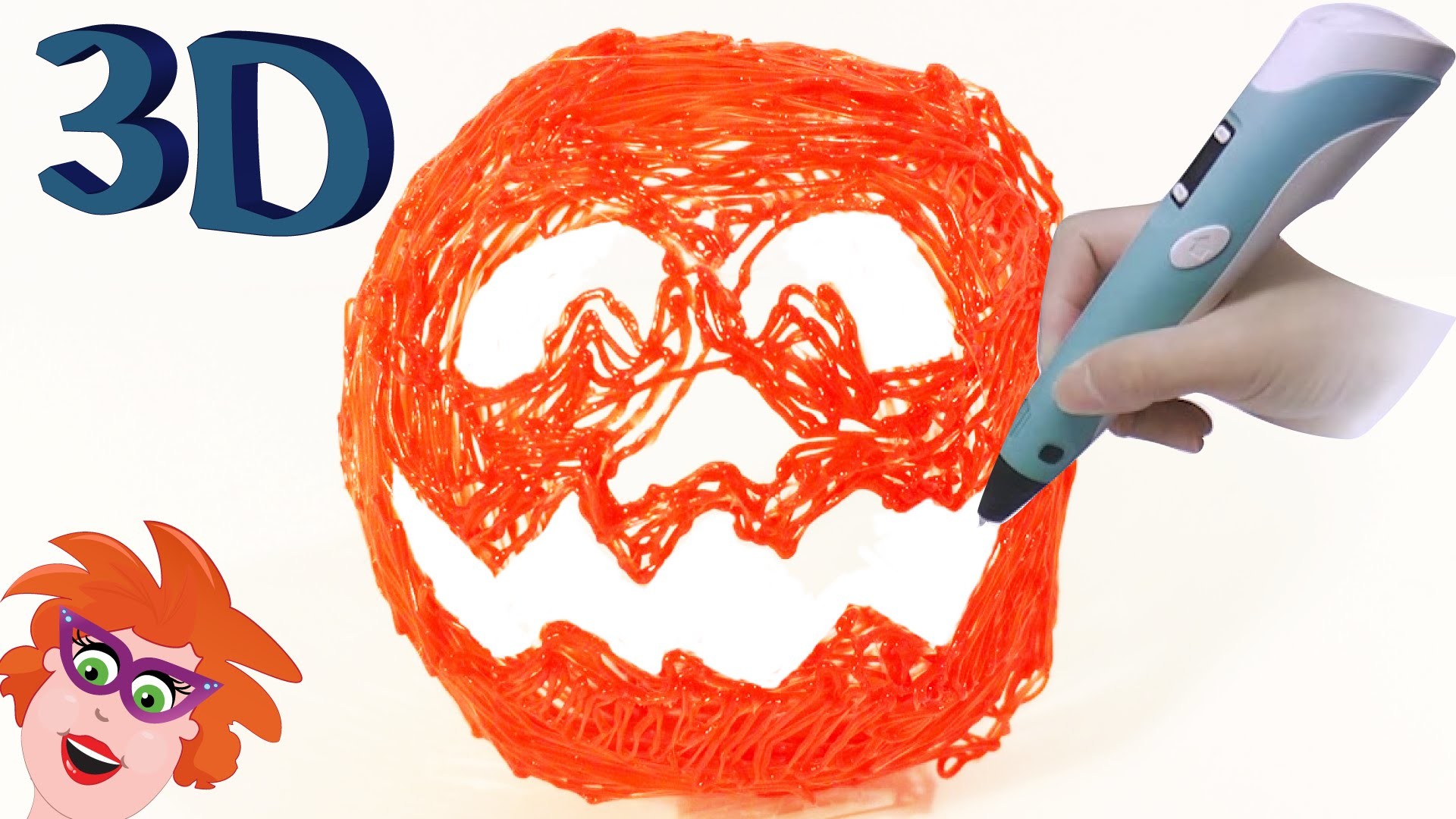 Halloween pumpkin crafts - 3D printer pen pompoen