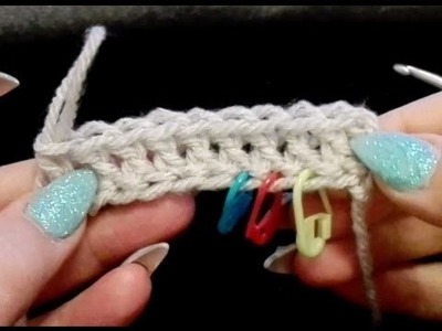 Al hakend stokjes opzetten met markeerders - Foundation row double crochet