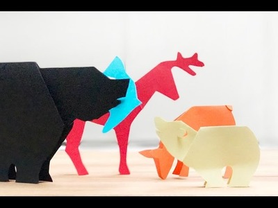Dieren vouwen en knippen van papier. folding paper into animals | #vlog