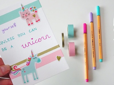 DIY pastel unicorn kaartje | Nouk-san