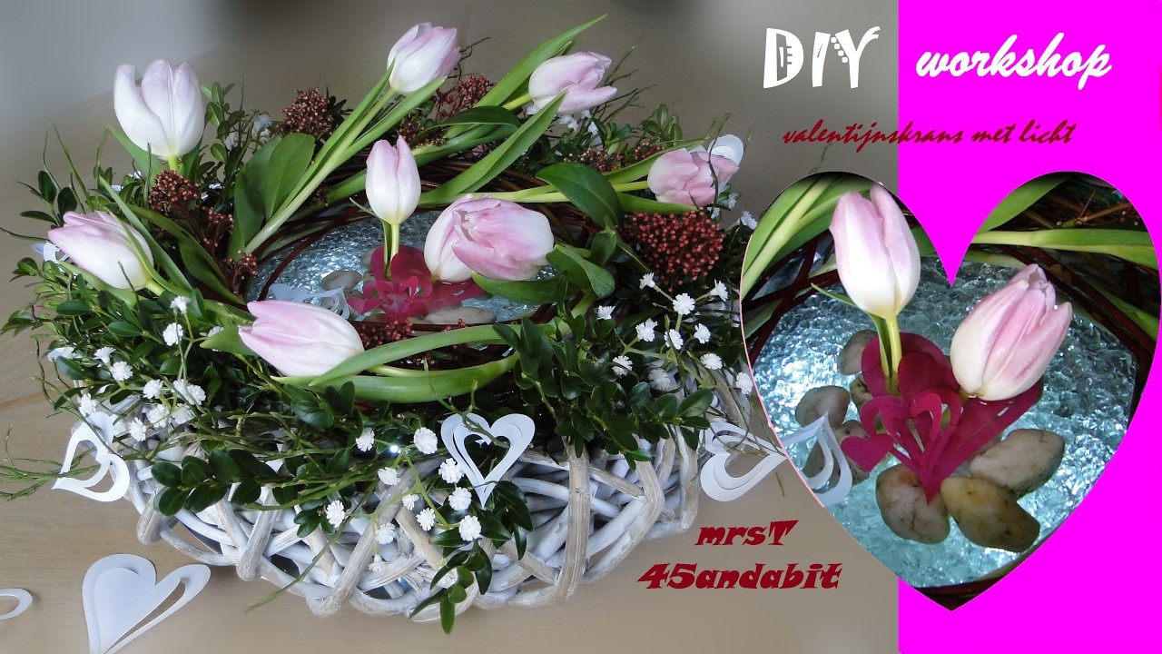 DIY: Frühlingsdeko, voorjaars-bloemschikken: valentinstag-Geschenk I Valentine's day gift idea
