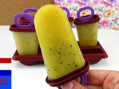 Waterijs zelf maken | DIY kids gezond ijs van sinaasappel en kiwi voor kinderen en de hele familie
