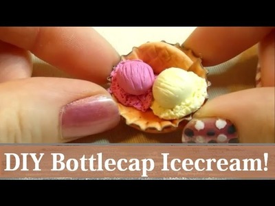 DIY Bottlecap Icecream From Polymer Clay NL.ENG