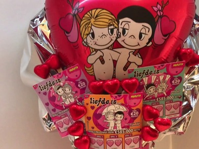 ☆ DIY Love is. . Valentijn budget cadeau met spullen van de Action lottery Bucket ☆