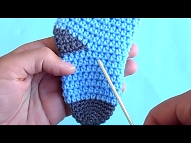 (Crochet-crosia) how to – crochet baby sock.slipper