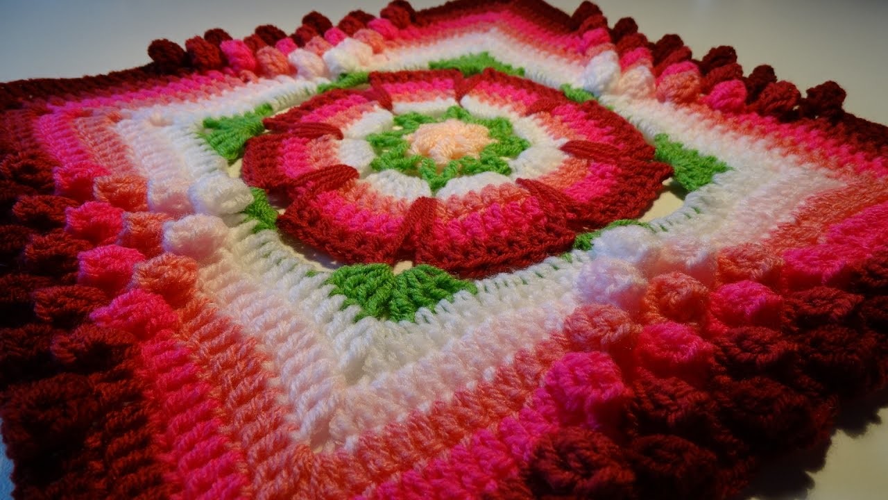 Crochet Flower Granny Square - Granny Square met Bloem haken