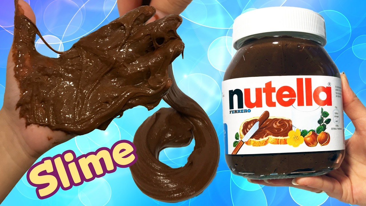 Maak zelf Nutella slijm! Lijm + wasmiddel (geen lensvloeistof!)