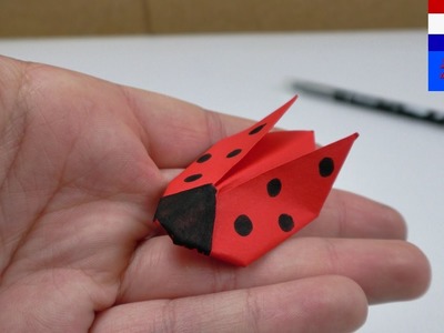 Lieveheersbeestje origami | origami vouwen voor kinderen | decoratie & cadeau