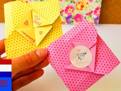Schattige origami-envelop | voor korte berichtjes om open te klappen | eenvoudig & snel