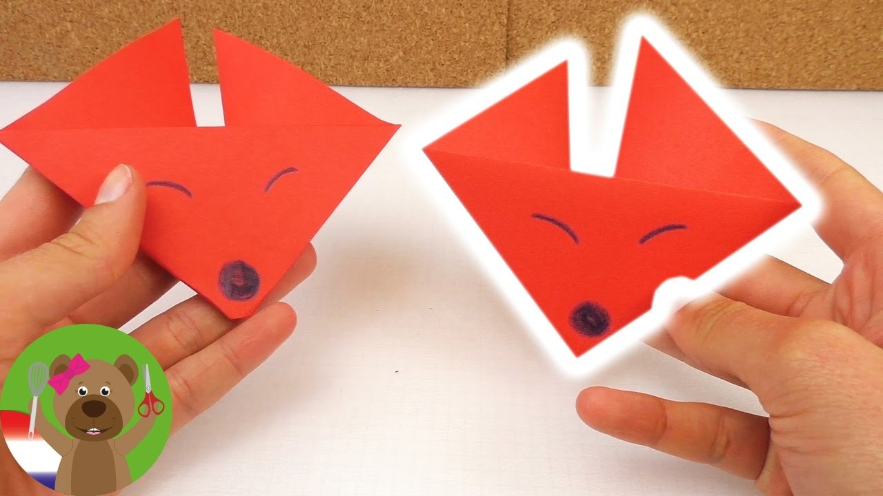 Origami vos Nederlands - Handleiding om zelf te maken - Vos vouwen DIY