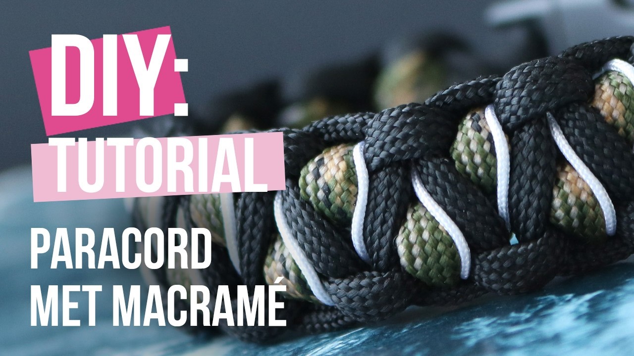 Sieraden maken: Paracord bracelet met macramé ♡ DIY