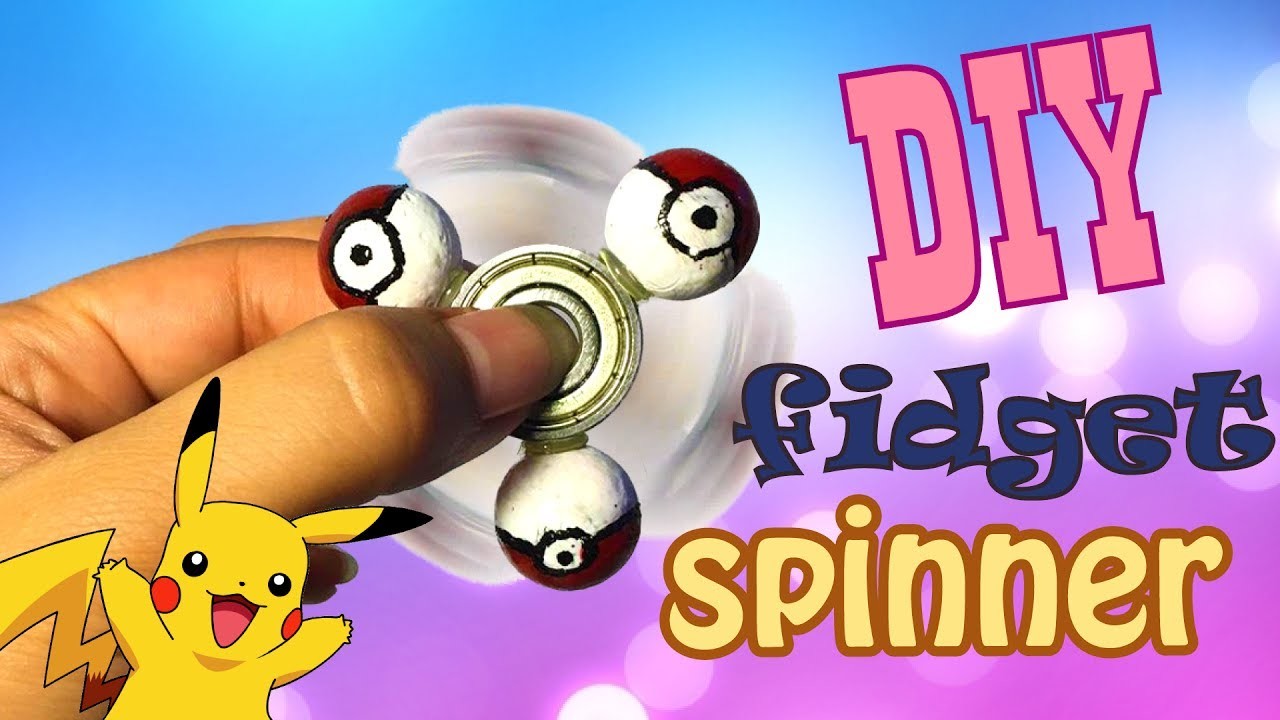 DIY fidget spinner - Pokemon spinner!