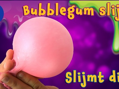 Bubblegum slijm - slijmt dit Zondag! Baby poeder en lijm.