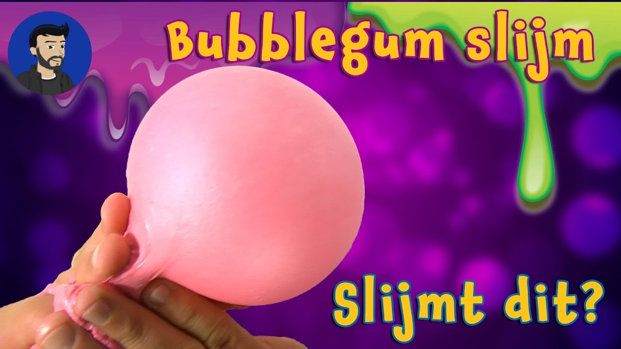 Bubblegum slijm - slijmt dit Zondag! Baby poeder en lijm.