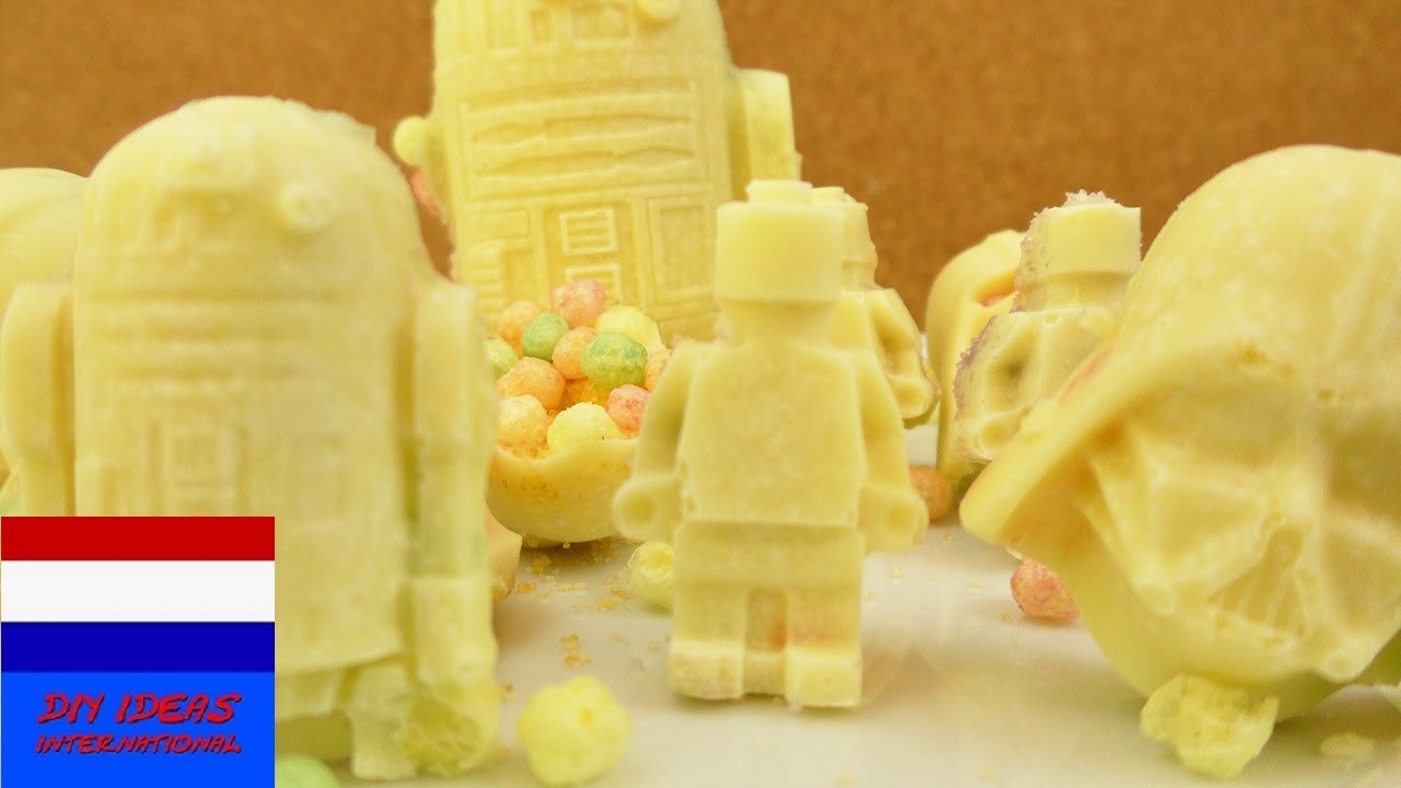 Zelf bruisende pralines maken | Lego Star Wars-chocolade met bruispoeder voor kinderfeestje