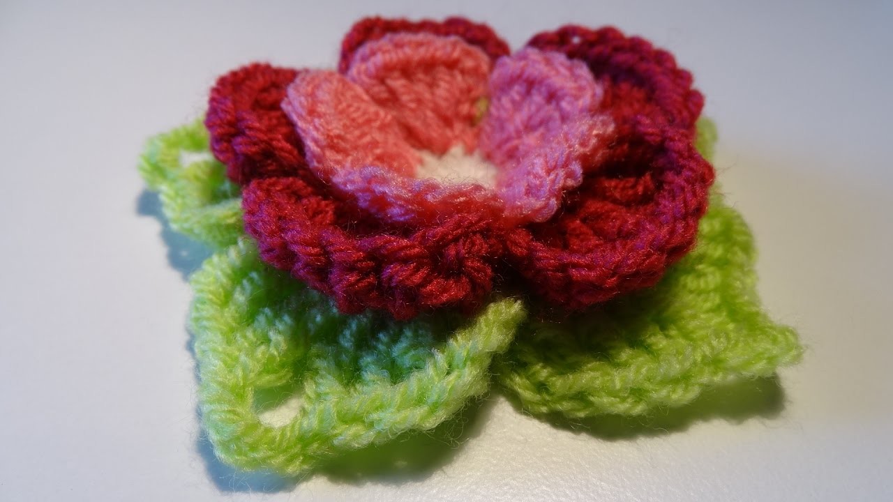 Crochet 3D Flower - 3D Bloem Haken