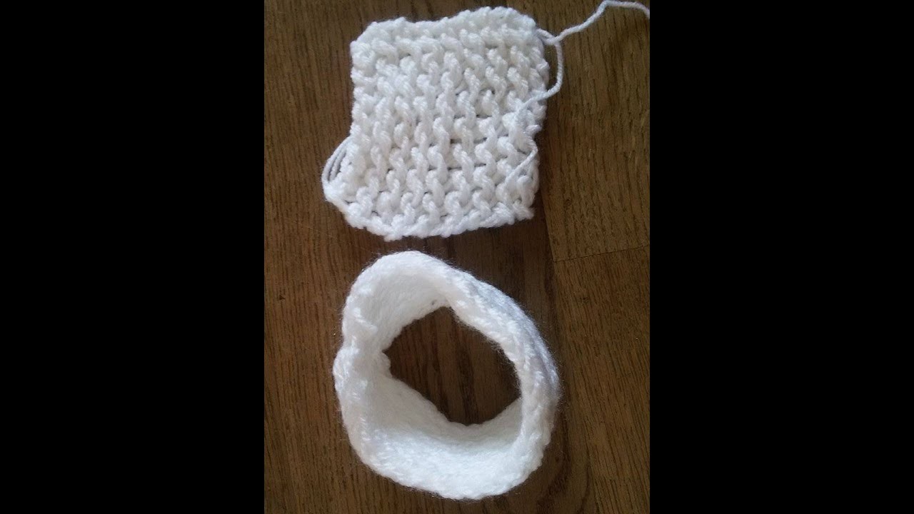 Col sjaal breiring e-wrap 2 manieren aan elkaar infinity scarf loom