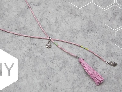 DIY sieraden maken met Kralenhoekje - Rocaille ketting met kwastje