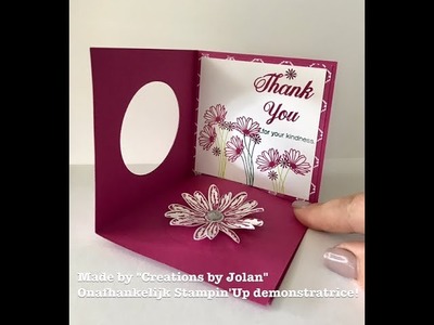 Pop- up card with Stampin'Up Daisy Delight stamp set