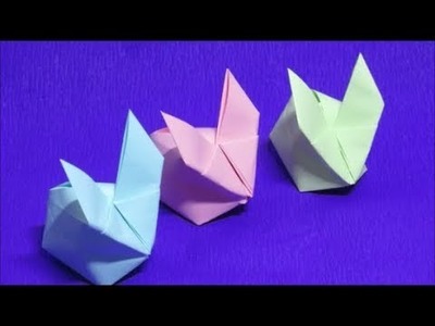 Origami inflatable bunny | Konijn.Haas vouwen (KORTE VERSIE)