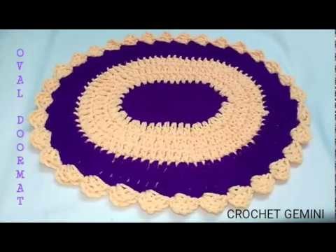 Crochet Doormat| Crochet Oval #Rug | #Crochet Pooja Aasan| Rugs |#Vinkam |#लोकरी चे विणकाम| Thalposh