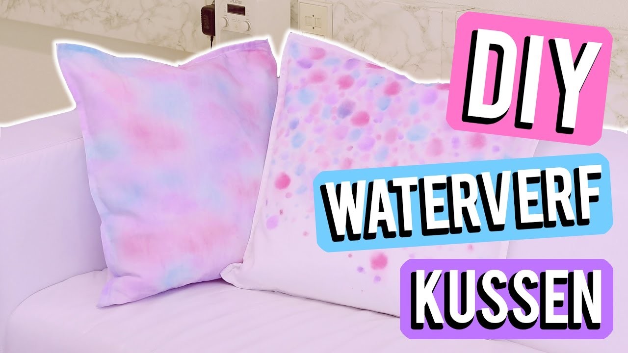 DIY ❤ Waterverf pastel kussen maken | Beautygloss