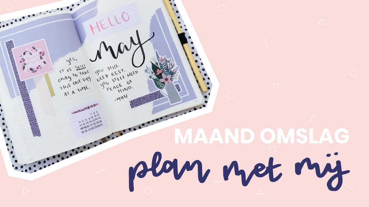 PLAN MET MIJ | TIPS en INSPIRATIE voor je BULLET JOURNAL | Mei 2020 - Maand omslag