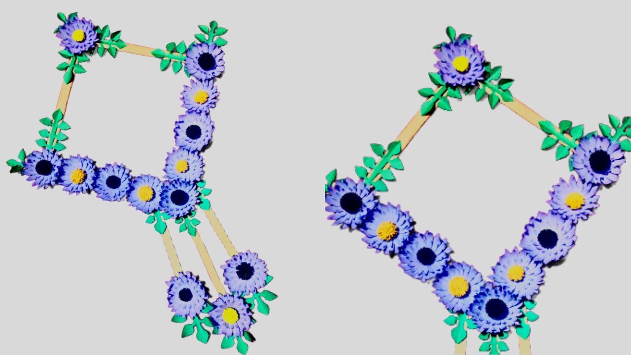 Beautiful Paper Wallmate |???? New Wallhanging Craft Ideas | DIY Flowers  Room  Decor | ফুল বানানো