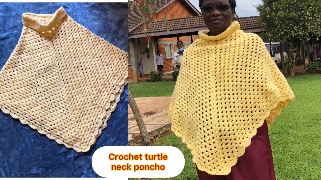 Crochet  Easy Granny stitch poncho