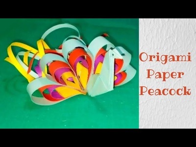 Origami Paper Peacock | Realistic Paper Peacock | Cute Peacock | Easy paper crafts | #Shorts