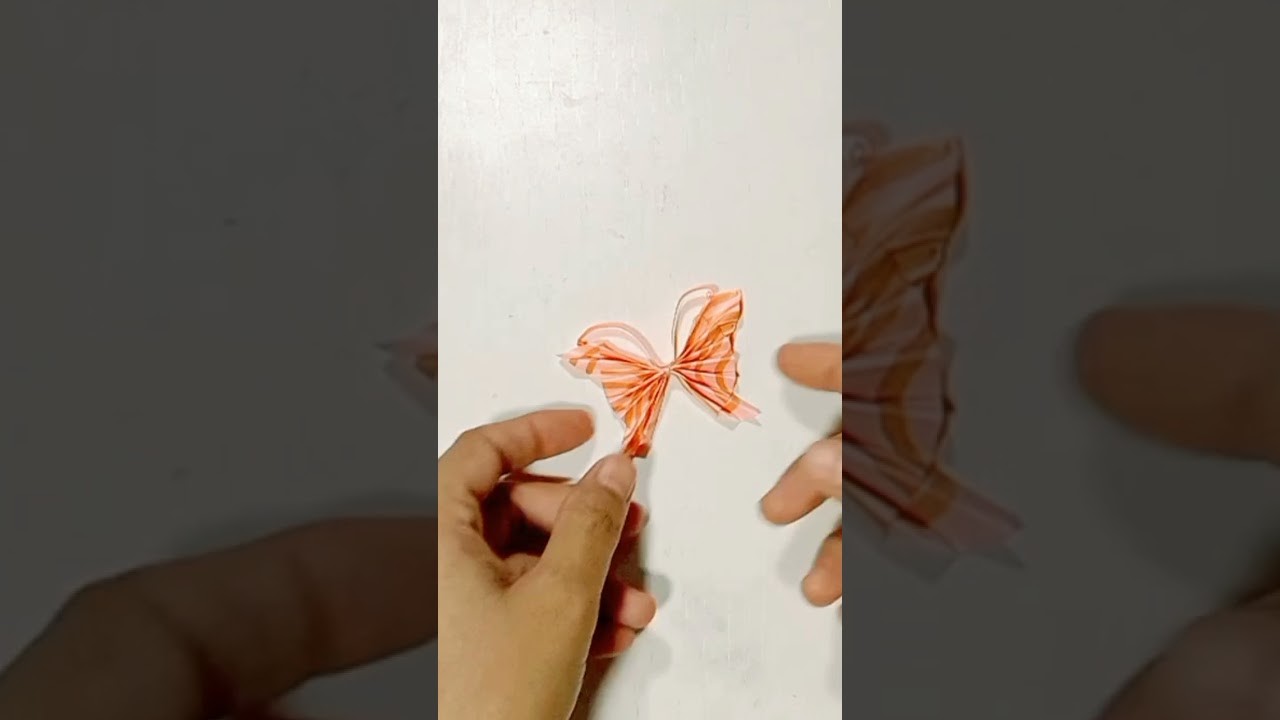 Super Easy Origami Paper Folding Butterfly #origamibutterfly