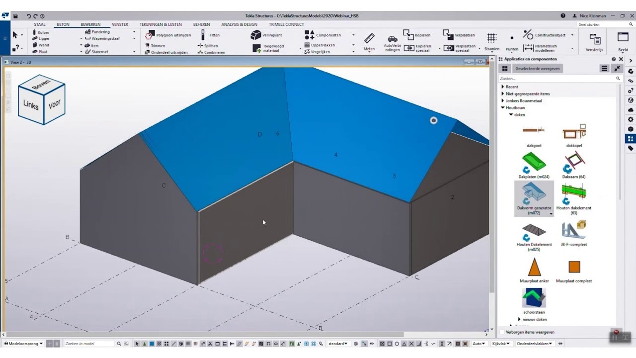 Webinar: Tekla Structures voor houtskeletbouw