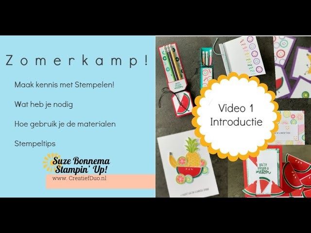 Is stempelen nieuwe voor je?  Dit is een introductie!  (Stampin' Up zomerkamp 2020)