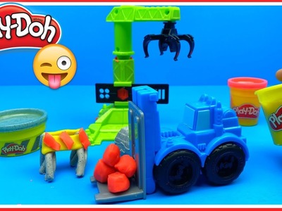 Play Doh Wheels Crane 'n Forklift uitpakken | Family Toys Collector