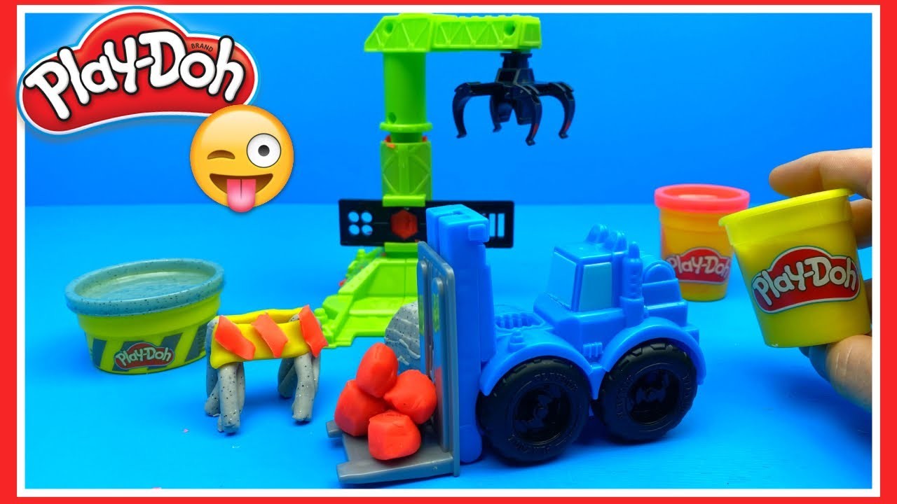 Play Doh Wheels Crane 'n Forklift uitpakken | Family Toys Collector