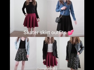 Skater skirt outfits