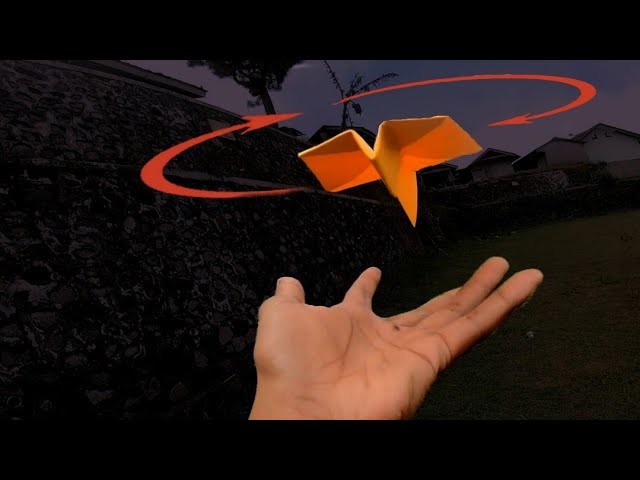 Super boomerang paperplane || origami pesawat kertas || flying paper