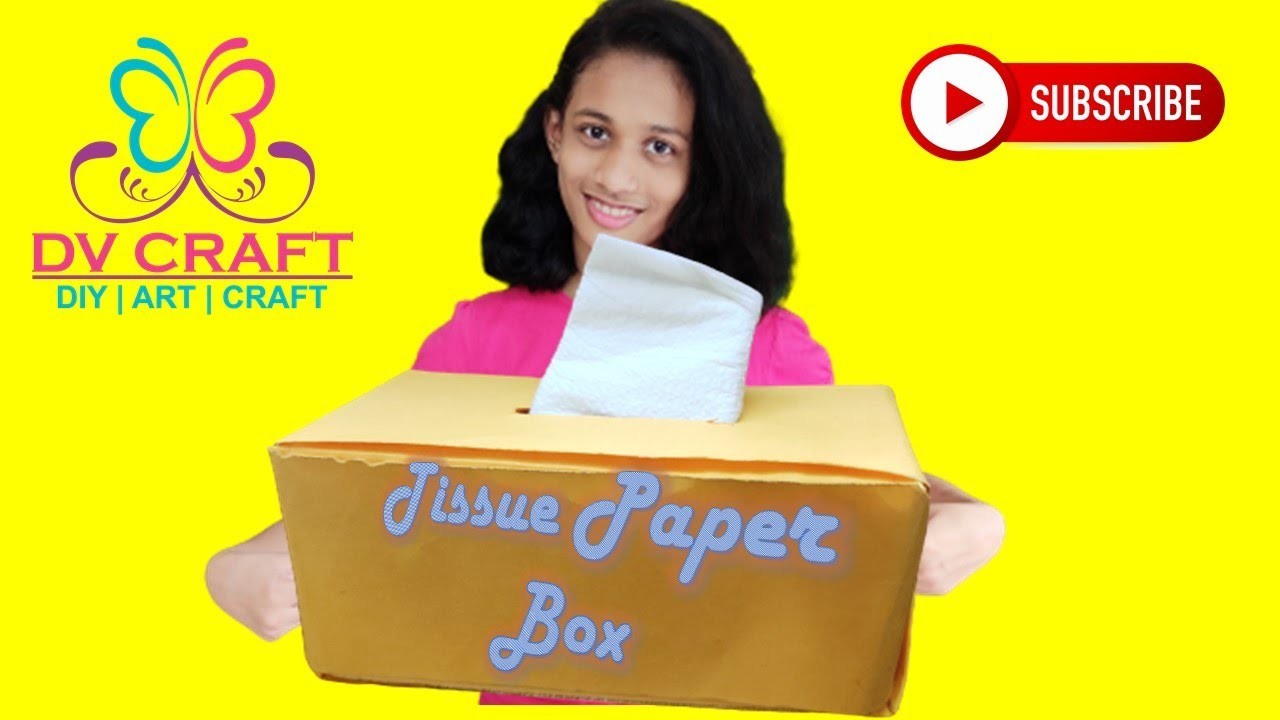DIY Tissue Paper Box | Tissue Paper Box kaise banaye | DV Craft |