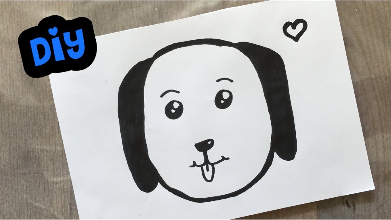 HOE teken je een HOND? - Hond Tekenen makkelijk . HOW TO DRAW A DOG
