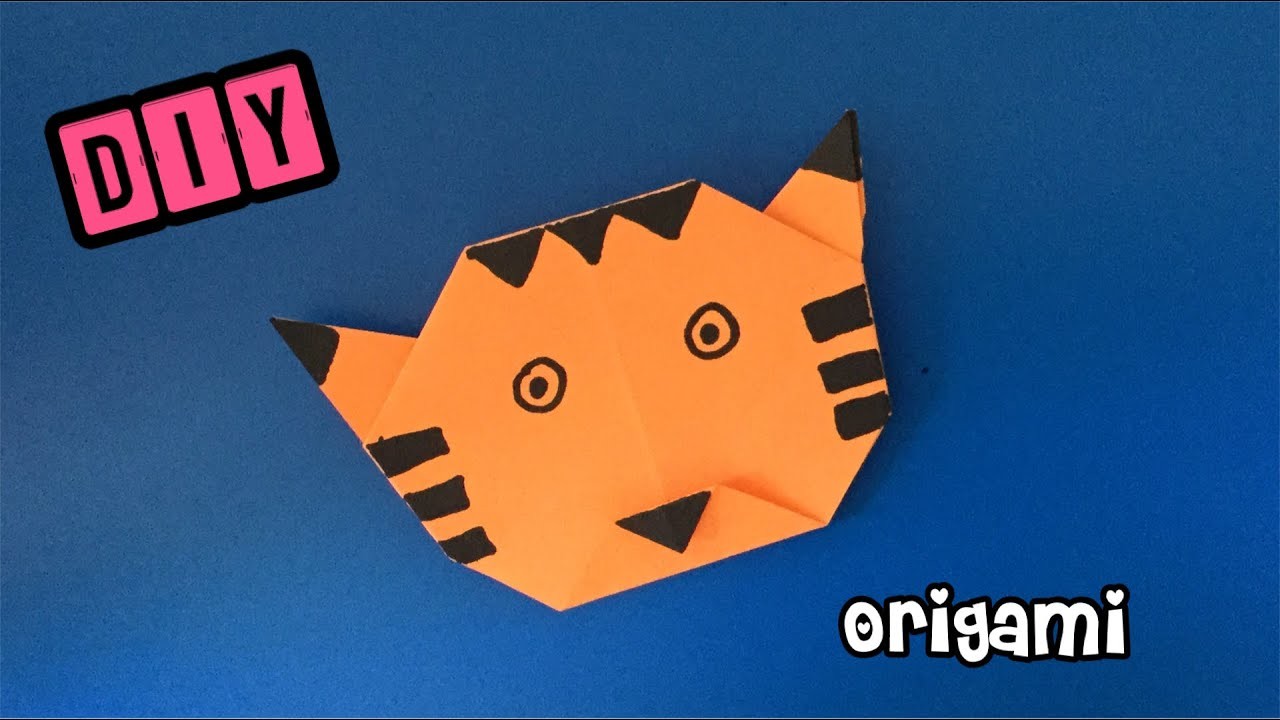 ✮ TIJGER VOUWEN MET PAPIER (MAKKELIJK!) ✮ Vouwblaadjes vouwen ✮ Knutselen met papier - Origami Easy